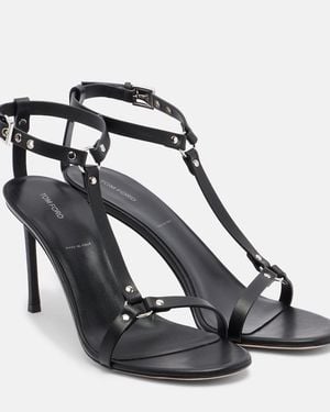 Tom Ford Verzierte Sandalen Aus Leder - Schwarz