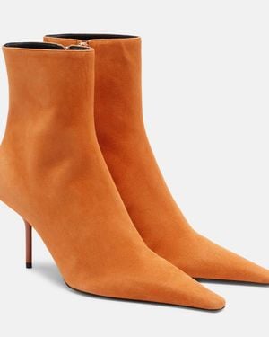 Victoria Beckham Ankle Boots Sloan Aus Veloursleder - Braun