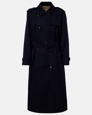 Burberry Trenchcoat Aus Baumwoll-Gabardine - Blau