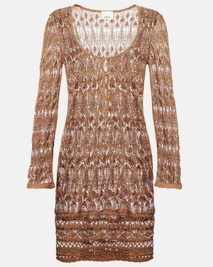 Isabel Marant Pia Crochet Minidress - Brown
