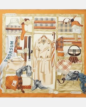 Burberry Bedrucktes Tuch Aus Seiden-Twill - Mettallic