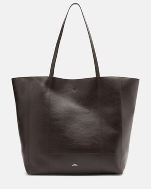 TOTEME Roam Large Leather Tote Bag - Black