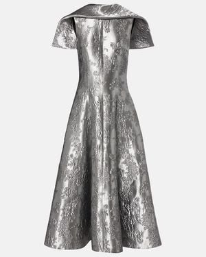 Emilia Wickstead Harlow Cloque Jacquard Cocktail Dress - Gray