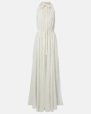 Patou Striped Maxi Dress - White