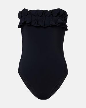 Karla Colletto Freya Bow-Detail Bandeau Swimsuit - Blue