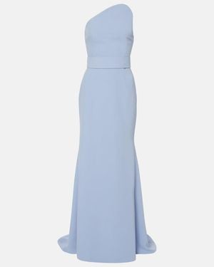 Solace London Seraphina One-Shoulder Gown - Blue
