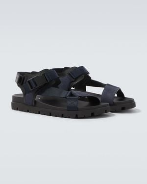 Prada Sandalias De Ante - Negro