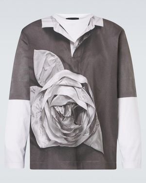 Simone Rocha Printed Cotton Jersey T-Shirt - Grey