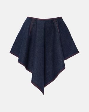 Alaïa Triangle Denim Skirt - Blue