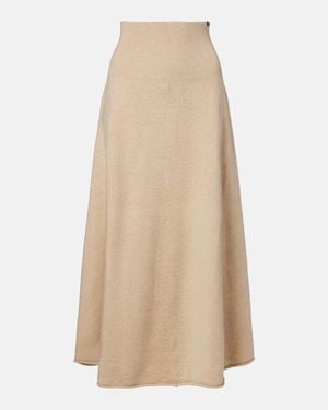 Extreme Cashmere N°388 Ease Cashmere-Blend Maxi Skirt - Natural