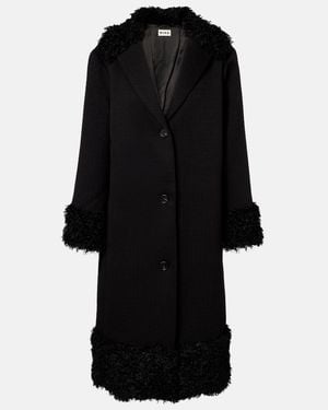 RIXO London Abrigo Diara - Negro