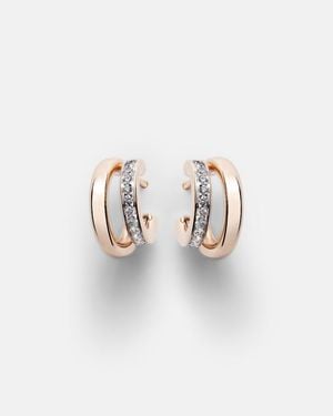 Pomellato Together 18Kt Rose Earrings With Diamonds - White