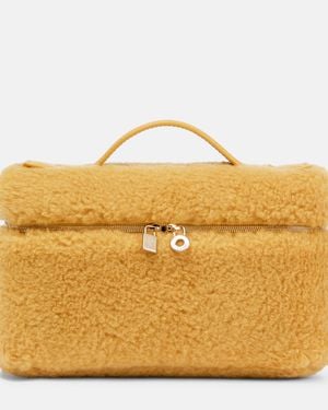 Loro Piana Extra Pocket L19 Faux Fur Pouch - Metallic