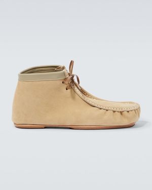 AURALEE Suede Mocassins - Natural