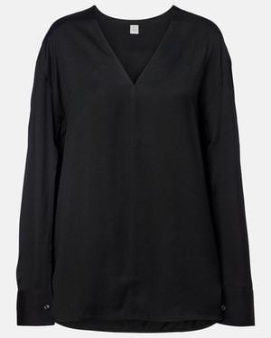 TOTEME Oversized Blouse - Black