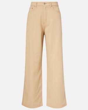 Miu Miu High-Rise Wide-Leg Jeans - Natural