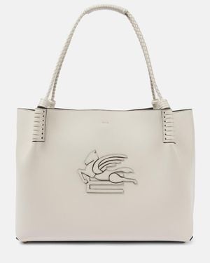 Etro Libra Large Leather Tote Bag - White