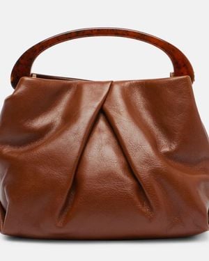 Dries Van Noten Crisp Small Leather Tote Bag - Brown