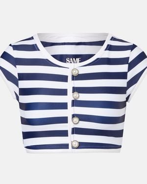 SAME Top De Bikini Grace A Rayas - Azul