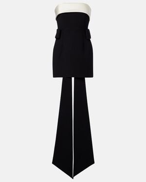 The New Arrivals Ilkyaz Ozel Lalani Draped Strapless Minidress - Black