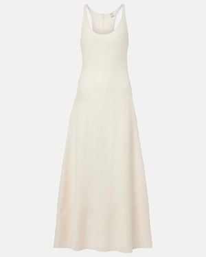 TOTEME Cotton Tweed Maxi Dress - White
