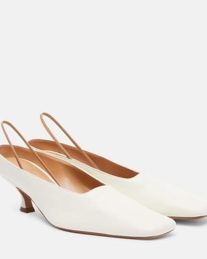 Calvin Klein Slingback-Pumps Anna Aus Leder - Weiß