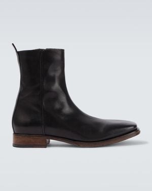 Acne Studios Ankle Boots Bebe Aus Leder - Schwarz