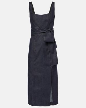 Carolina Herrera Denim Midi Dress - Blue