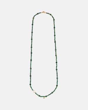 TOTEME Collar Inifinity Con Jade - Blanco