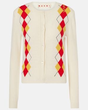 Marni Cardigan Aus Schurwolle - Pink