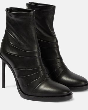 Ann Demeulemeester Carol Leather Ankle Boots - Black