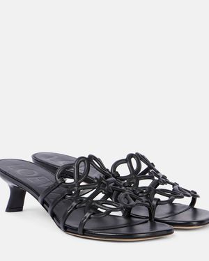 Loewe Paula's Ibiza Pantoletten Petal Anagram - Schwarz