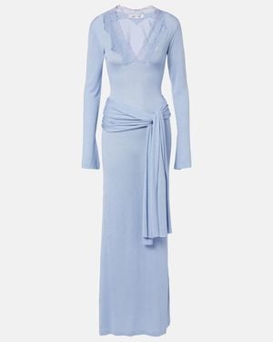 AYA MUSE Maxikleid Mit Spitze - Blau