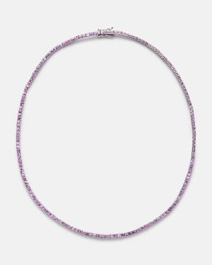 Roxanne First Halskette Aus 14Kt Weissgold Mit Saphiren - Mettallic