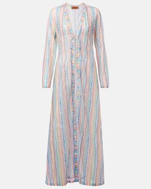 Missoni Zigzag Semi-Sheer Beach Cover-Up - White