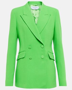Gabriela Hearst Stephanie Double-Breasted Virgin Wool Blazer - Green