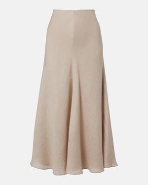 Brunello Cucinelli Midirock Aus Leinen - Natur