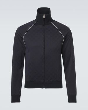 Gucci Gg Technical Jacquard Jacket - Blue