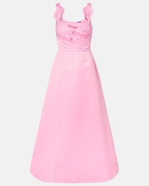 LEO LIN Rianne Floral-Applique Maxi Dress - Pink