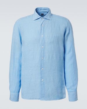 Fedeli Linen Shirt - Blue