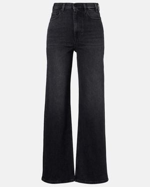 AG Jeans New Baggy Mid-Rise Wide-Leg Jeans - Blue