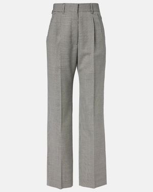 Blazé Milano Fox Houndstooth Straight Pants - Gray