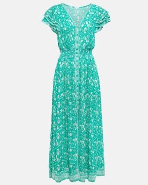 Poupette Della Floral Midi Dress - Green