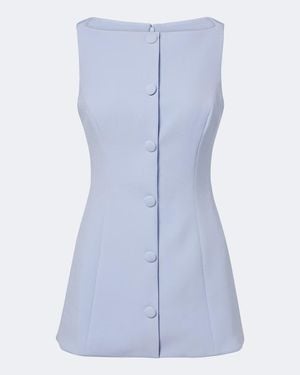 Safiyaa Robbie Crepe Top - Blue