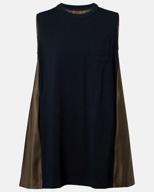 Sacai Paneled Minidress - Blue