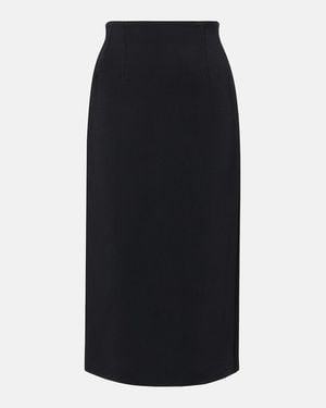 Max Mara Pece Crepe Pencil Skirt - Black