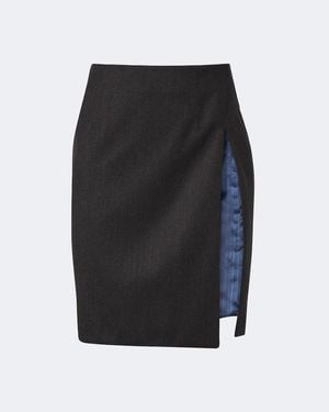 Gucci Wool-Blend Miniskirt - Black