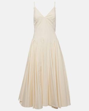 TOVE Solene Cotton Poplin Midi Dress - Natural