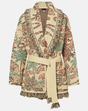 Alanui Cardigan Sketched By The Sea Aus Wolle - Natur