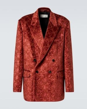 Dries Van Noten Double-Breasted Blazer - Red